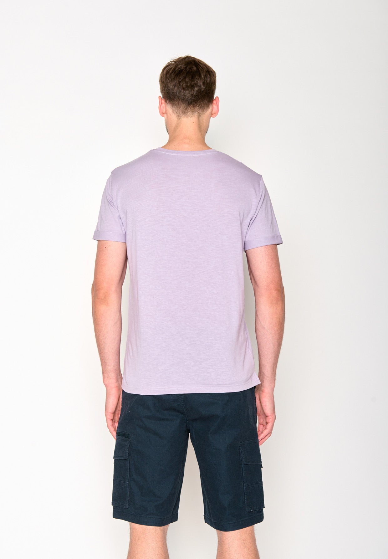 Lila:  Lässiges T-Shirt aus Bio-Baumwoll Mix für Herren [18540]