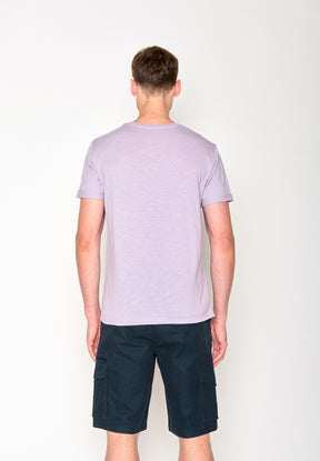 Lila:  Lässiges T-Shirt aus Bio-Baumwoll Mix für Herren [18540]