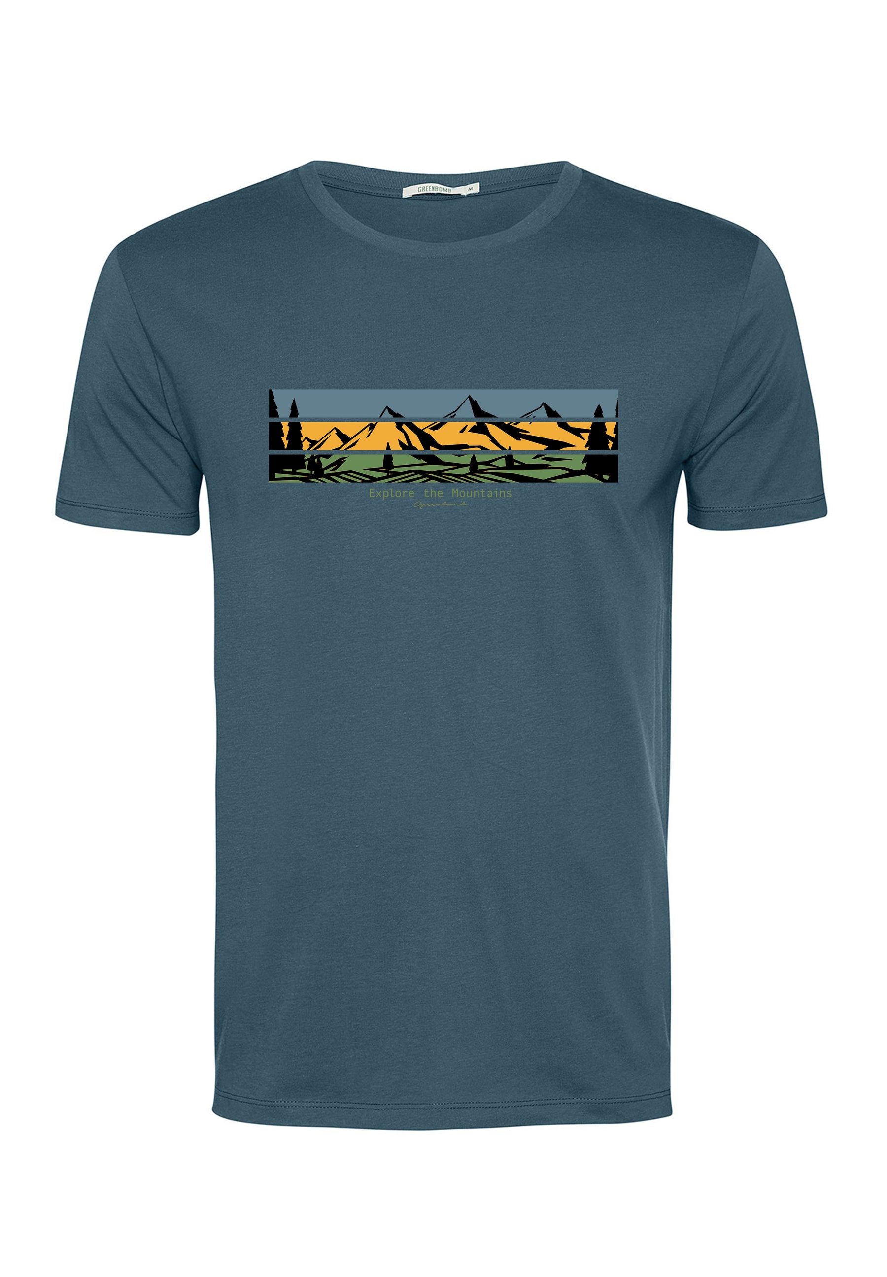 Blau:  Sportliches T-Shirt aus Bio-Baumwolle für Herren [18543]