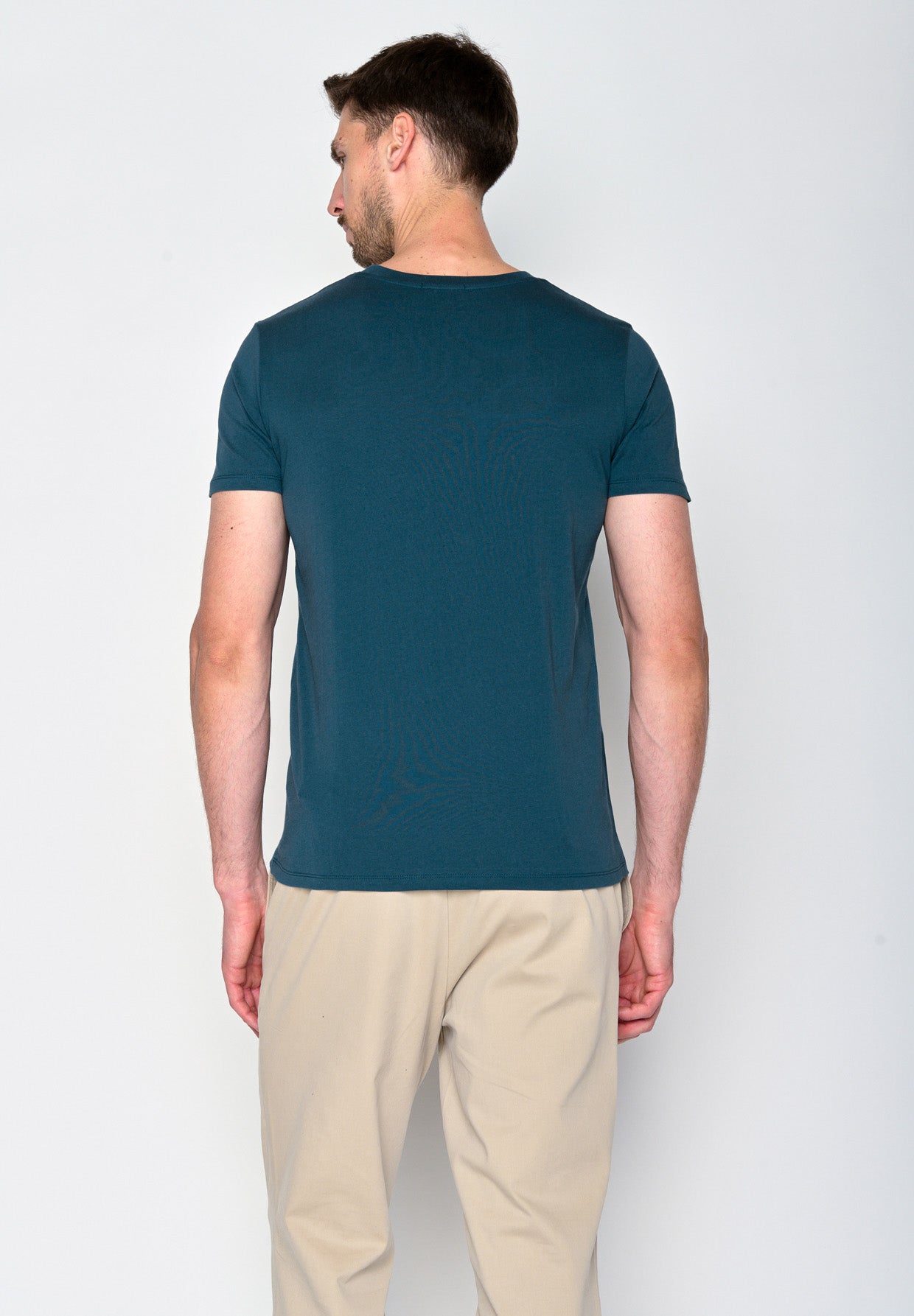 Blau:  Sportliches T-Shirt aus Bio-Baumwolle für Herren [18546]