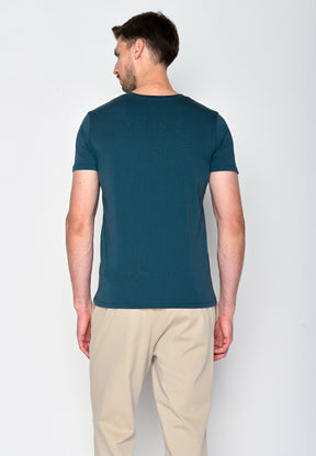 Blau:  Sportliches T-Shirt aus Bio-Baumwolle für Herren [18546]