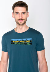 Blau:  Sportliches T-Shirt aus Bio-Baumwolle für Herren [18547]