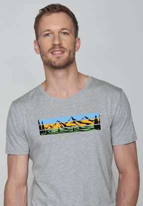 Heather Grey: Sportliches T-Shirt aus Bio-Baumwolle für Herren [18548]