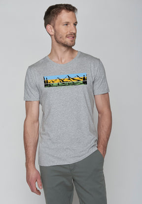 Heather Grey: Sportliches T-Shirt aus Bio-Baumwolle für Herren [18549]