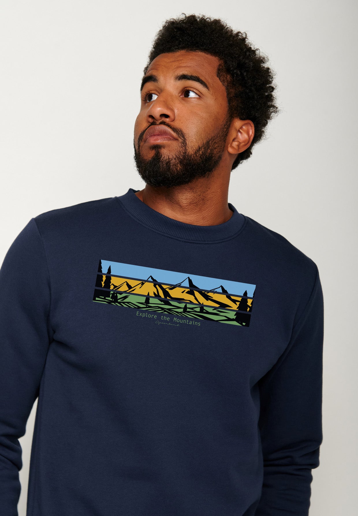 Navy: Gemütliches Sweatshirt aus Bio-Baumwolle für Herren [18568]