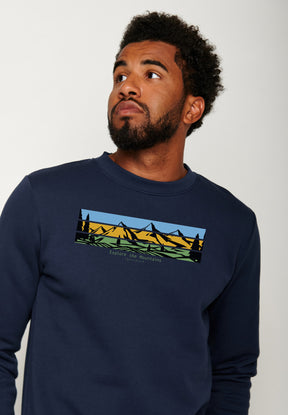 Navy: Gemütliches Sweatshirt aus Bio-Baumwolle für Herren [18568]