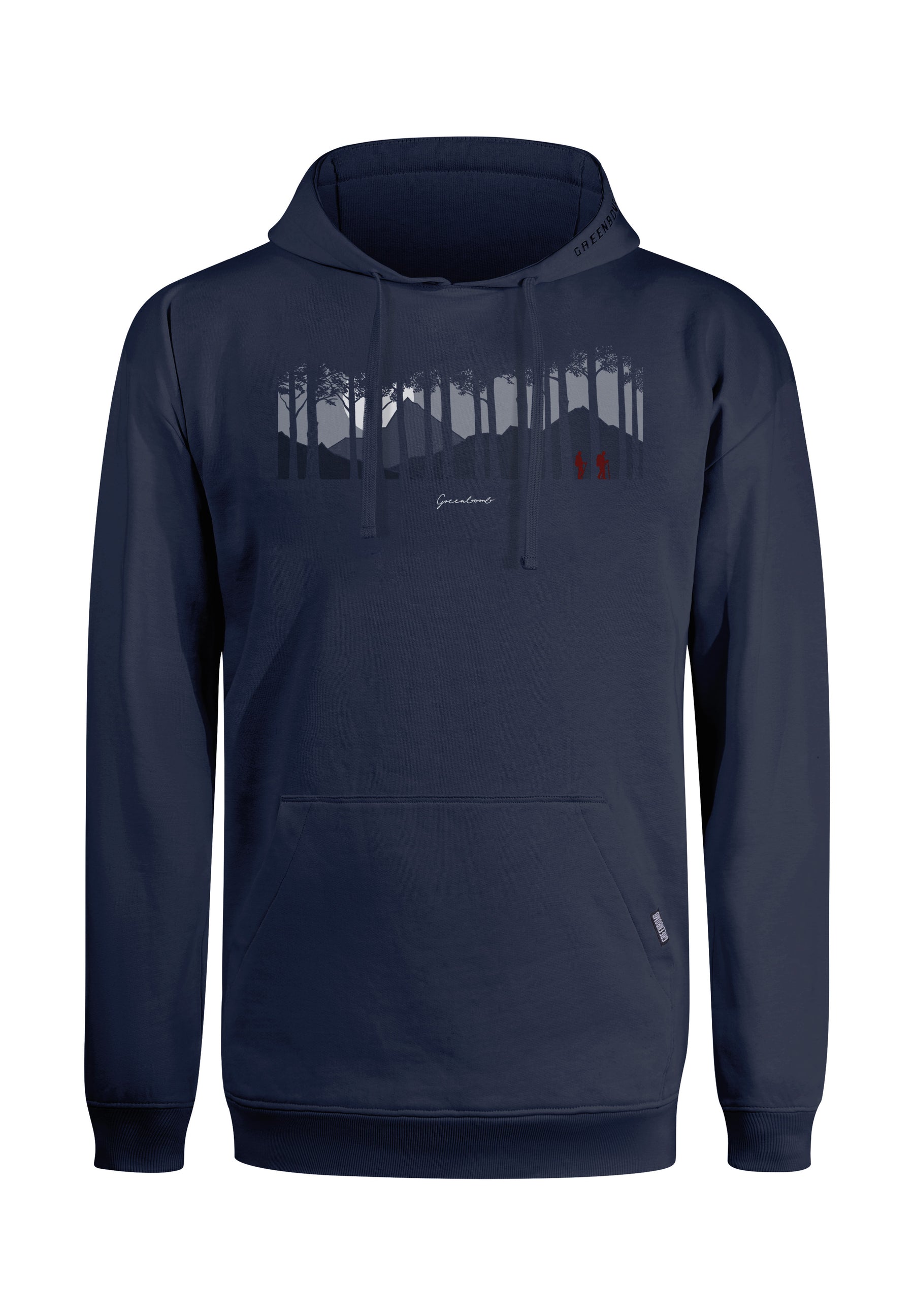 Navy: Gemütlicher Hoodie aus Bio-Baumwolle für Herren [18584]