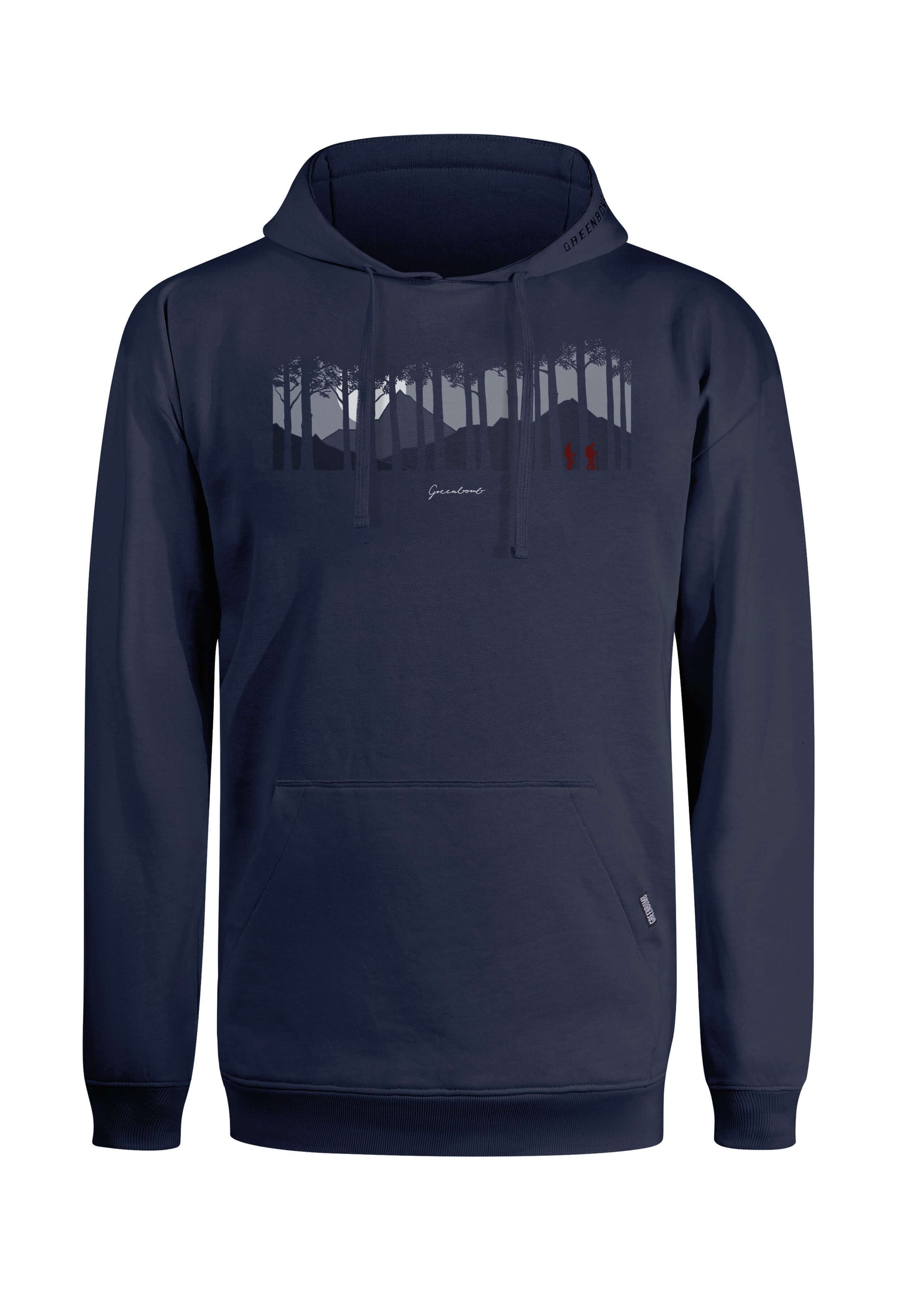 Blau:  Gemütlicher Hoodie aus Bio-Baumwolle für Herren [18584]