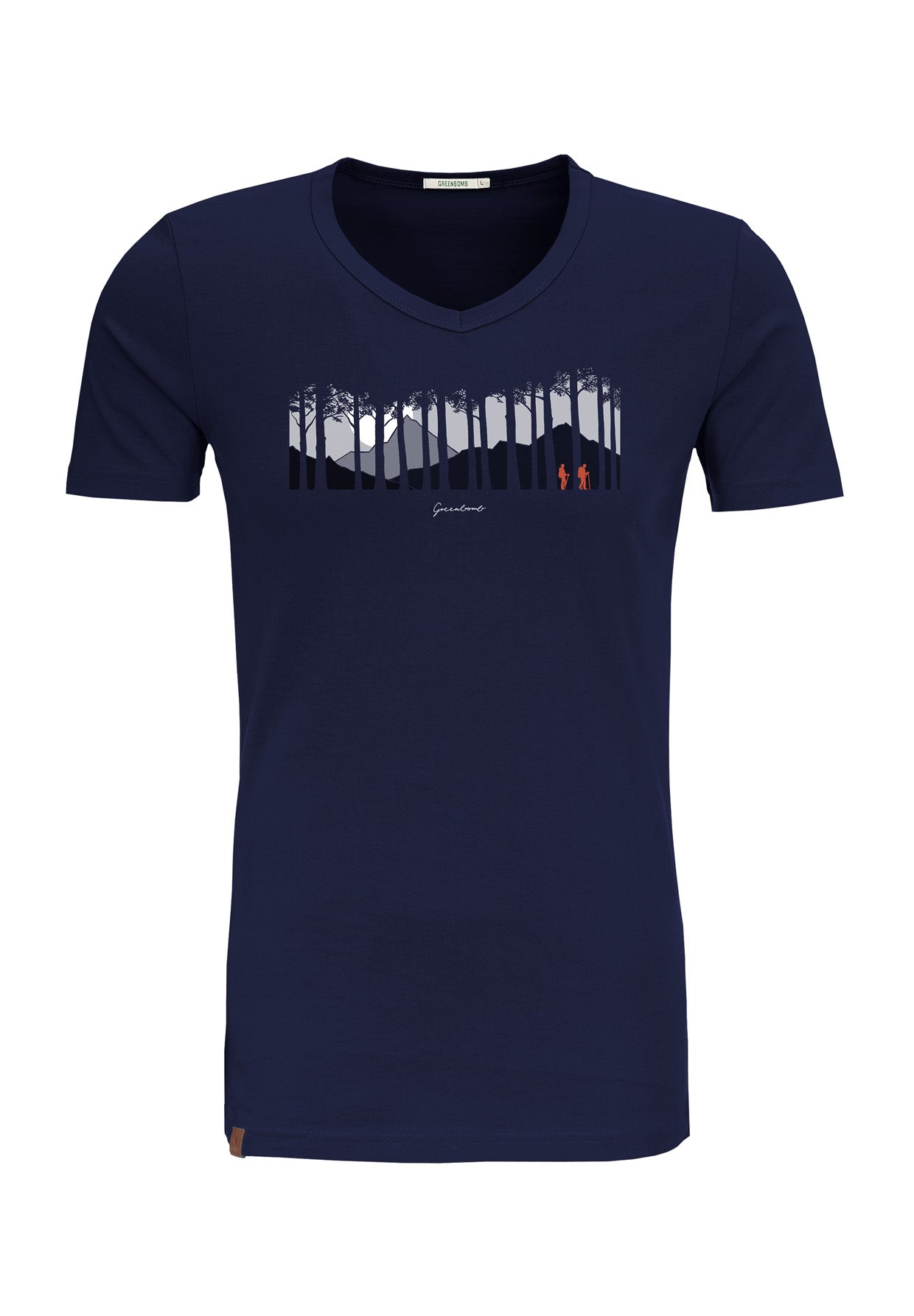 Navy: Lässiges T-Shirt aus Bio-Baumwolle für Herren [18594]