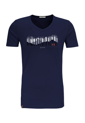 Navy: Lässiges T-Shirt aus Bio-Baumwolle für Herren [18594]