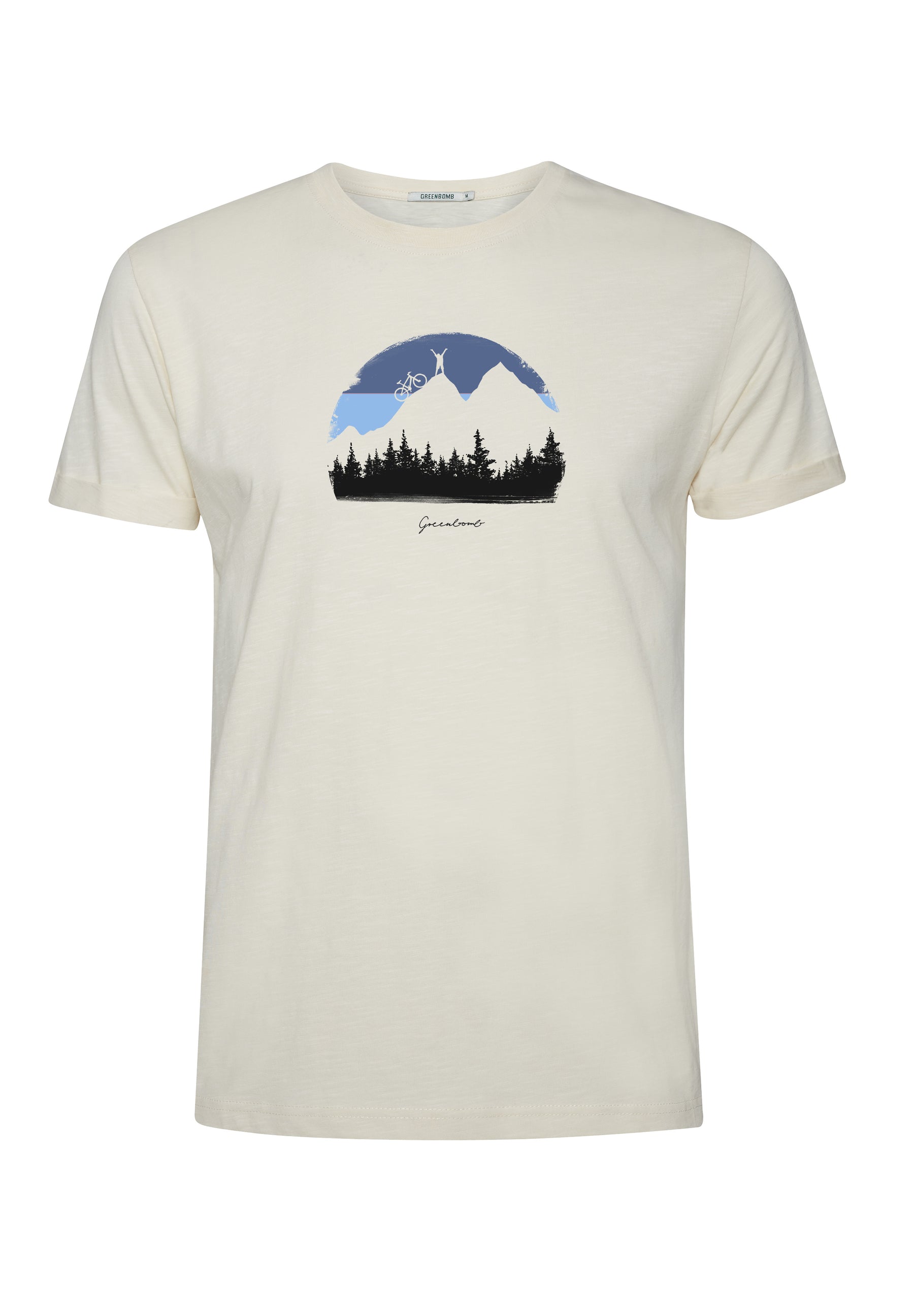 Creme White: Lässiges T-Shirt aus Bio-Baumwolle für Herren [18600]