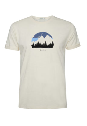 Creme White: Lässiges T-Shirt aus Bio-Baumwolle für Herren [18600]