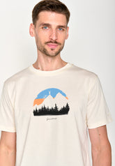 Creme White: Lässiges T-Shirt aus Bio-Baumwolle für Herren [18604]