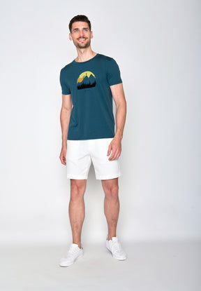 Blau:  Sportliches T-Shirt aus Bio-Baumwolle für Herren [18607]