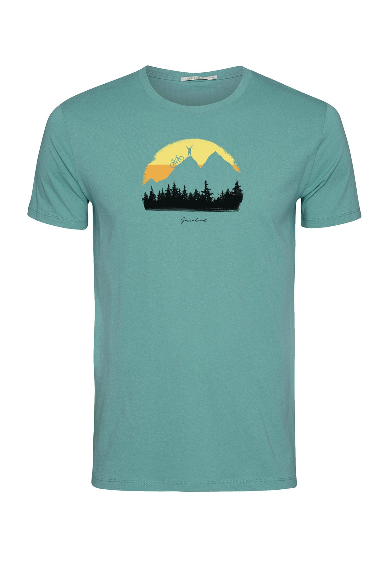 Türkis: Sportliches T-Shirt aus Bio-Baumwolle für Herren [18616]