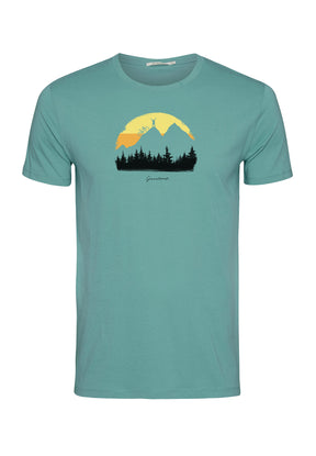 Türkis: Sportliches T-Shirt aus Bio-Baumwolle für Herren [18616]