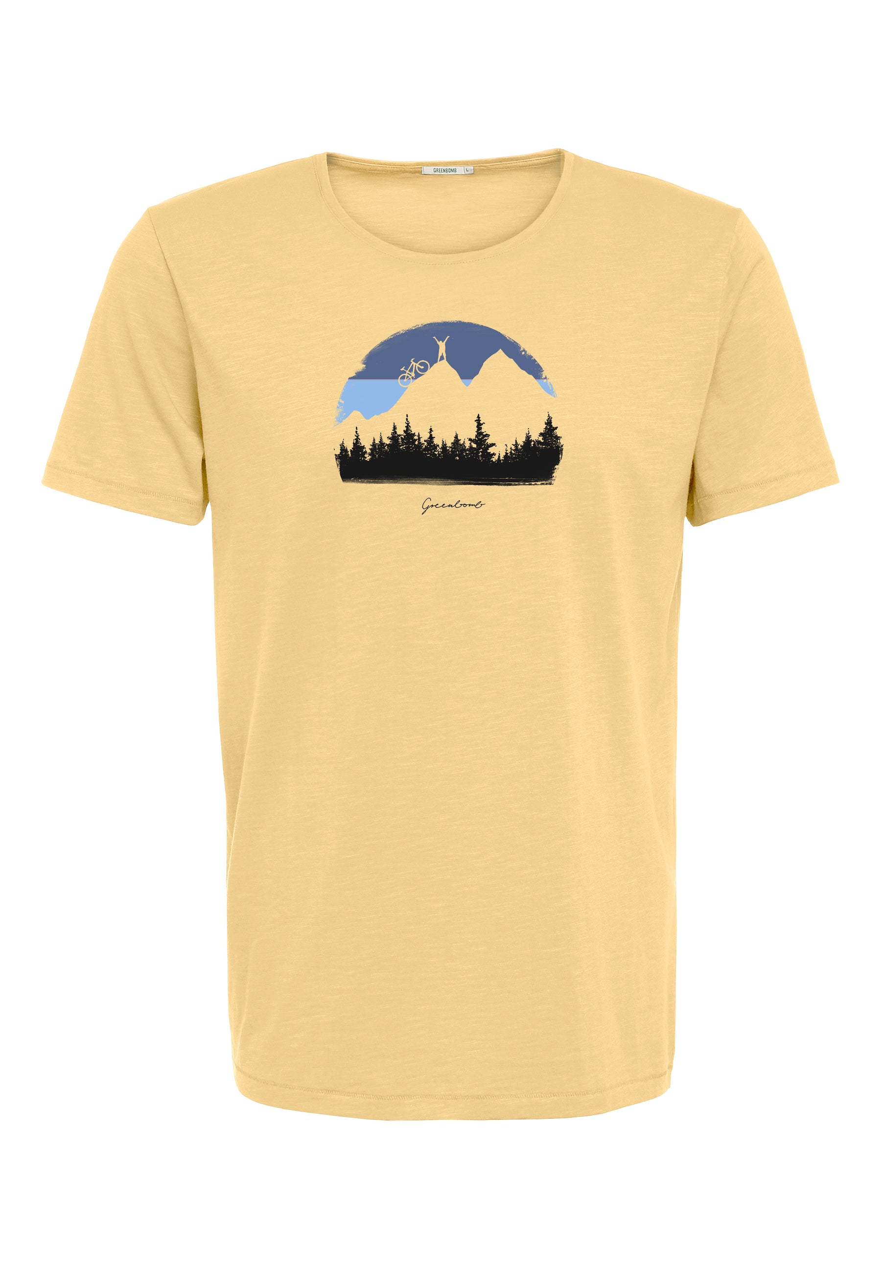 Gelb:  Lässiges T-Shirt aus Bio-Baumwolle für Herren [18624]