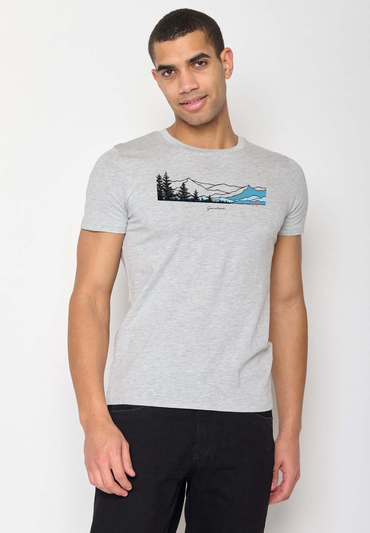 Grau:  Sportliches T-Shirt aus Bio-Baumwolle für Herren [18631]