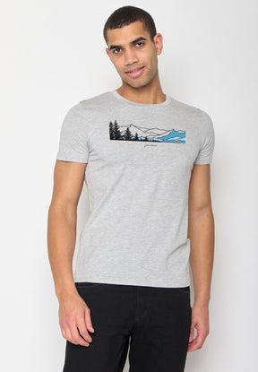 Heather Grey: Sportliches T-Shirt aus Bio-Baumwolle für Herren [18631]