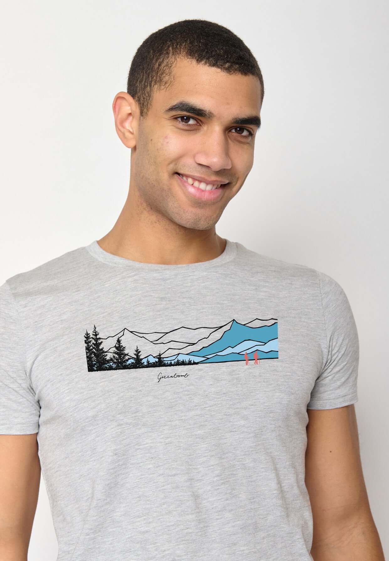 Grau:  Sportliches T-Shirt aus Bio-Baumwolle für Herren [18632]