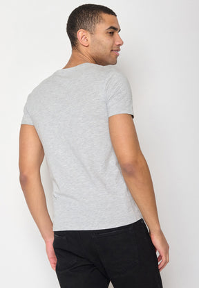 Heather Grey: Sportliches T-Shirt aus Bio-Baumwolle für Herren [18633]