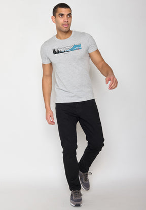 Heather Grey: Sportliches T-Shirt aus Bio-Baumwolle für Herren [18634]