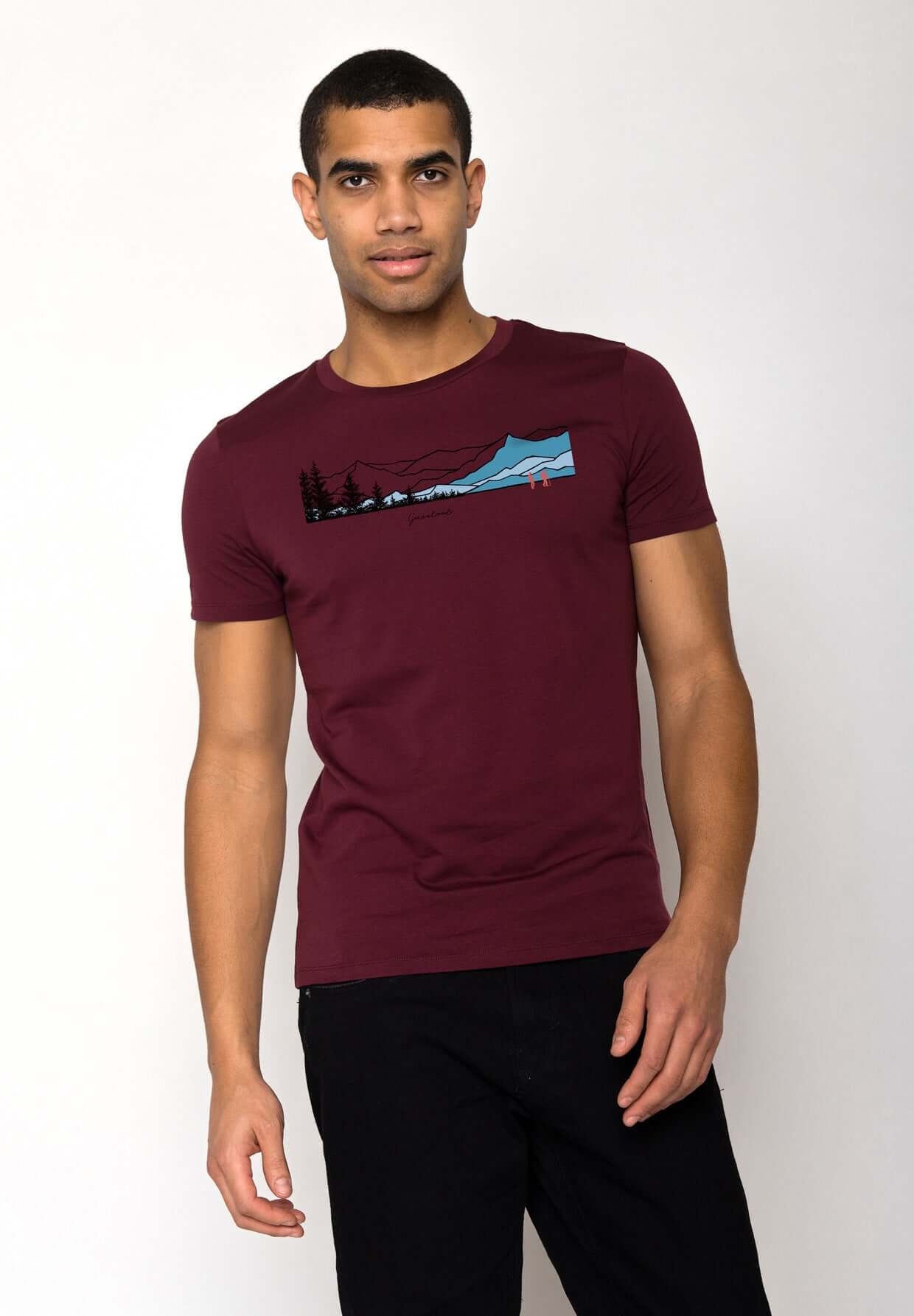 Rot:  Sportliches T-Shirt aus Bio-Baumwolle für Herren [18636]