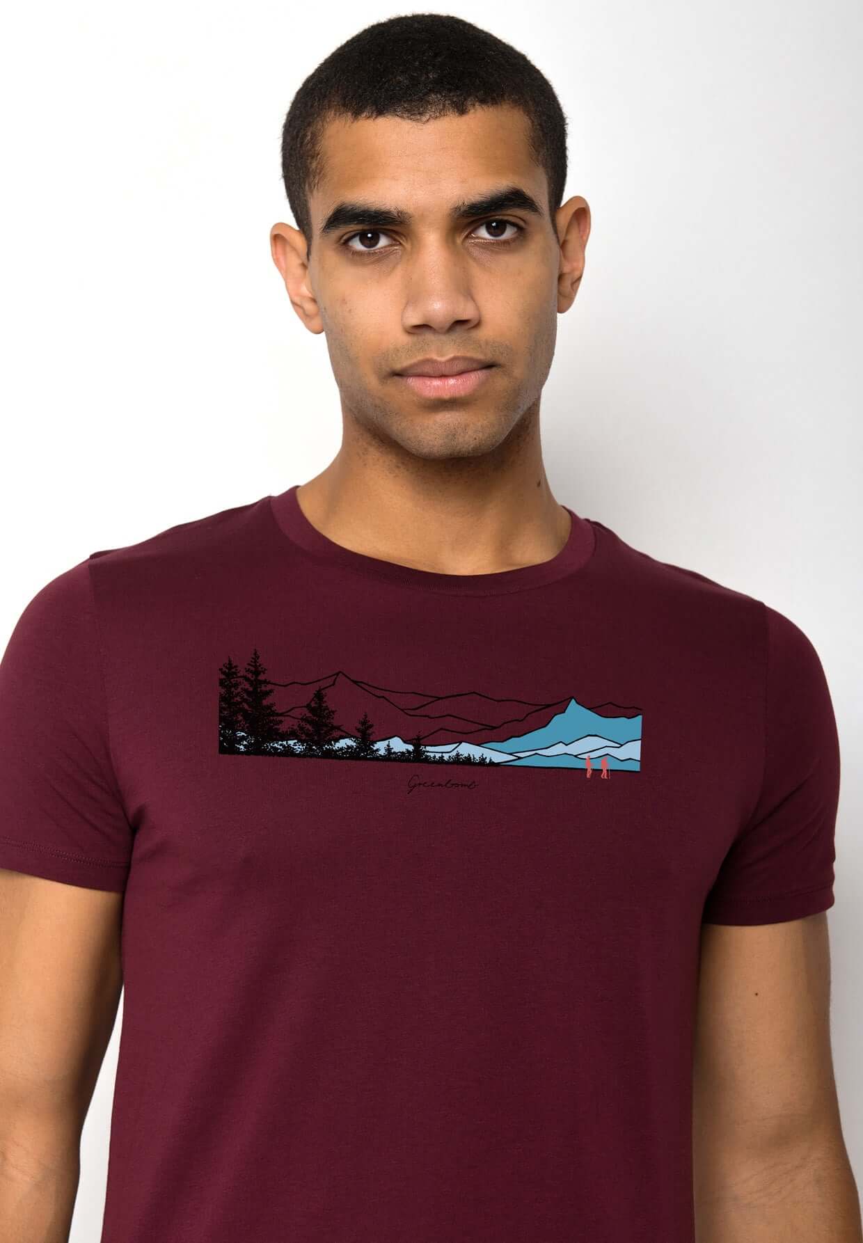 Rot:  Sportliches T-Shirt aus Bio-Baumwolle für Herren [18638]