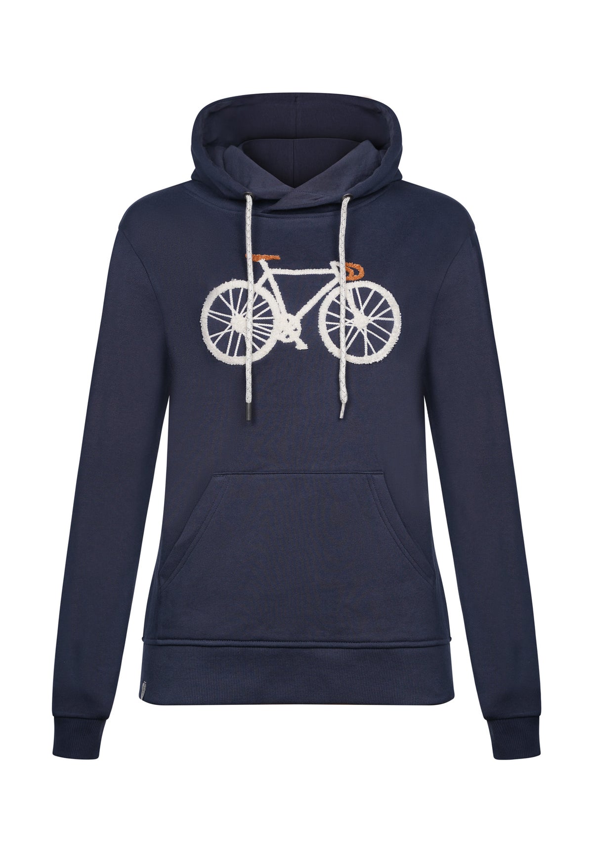 Navy: Gemütlicher Hoodie aus Bio-Baumwolle für Damen [18657]