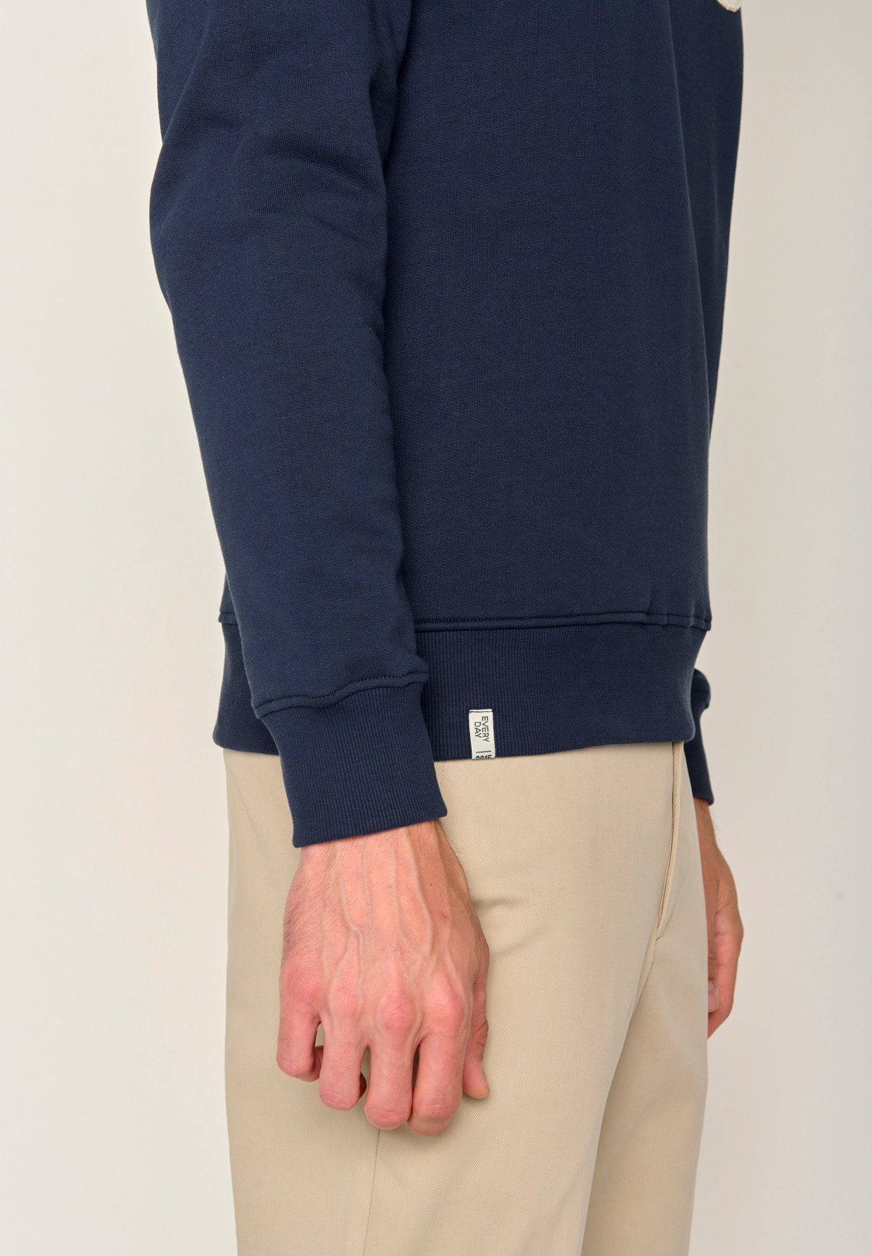 Navy: Kuschliger Hoodie aus Bio-Baumwolle für Herren [18661]