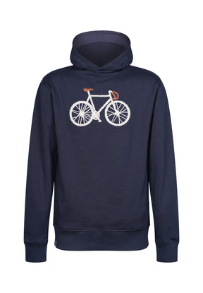 Navy: Kuschliger Hoodie aus Bio-Baumwolle für Herren [18664]
