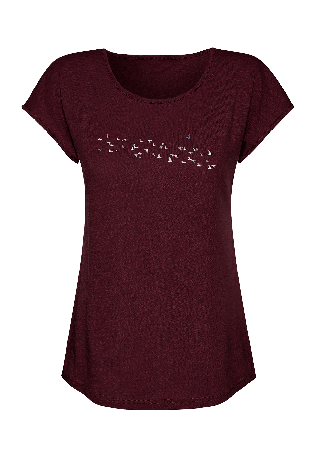 Rot:  Sportliches T-Shirt aus Bio-Baumwolle für Damen [18680]