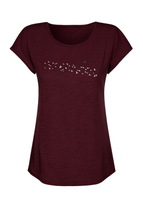 Rot:  Sportliches T-Shirt aus Bio-Baumwolle für Damen [18680]