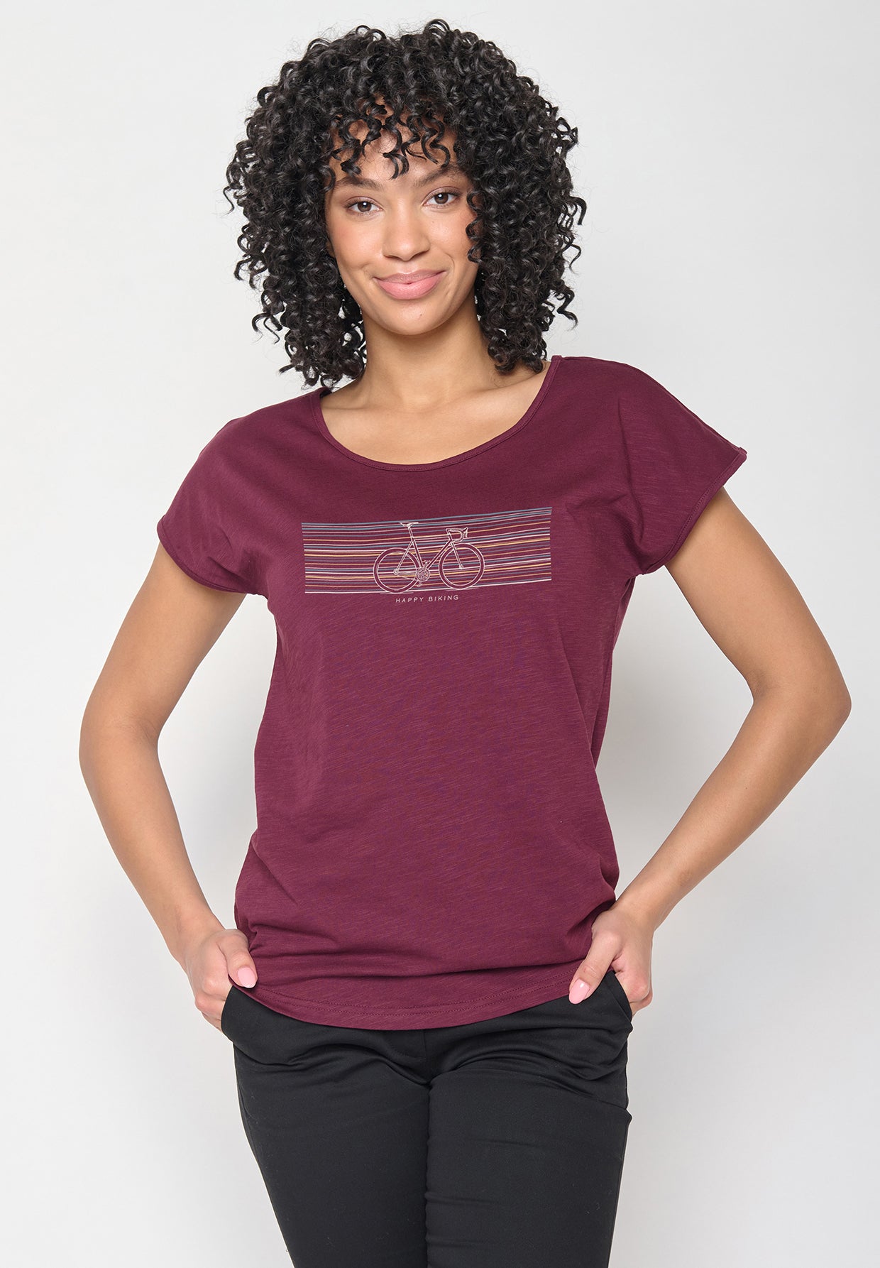 Velvet Rain: Lässiges T-Shirt aus Bio-Baumwolle für Damen [18705]
