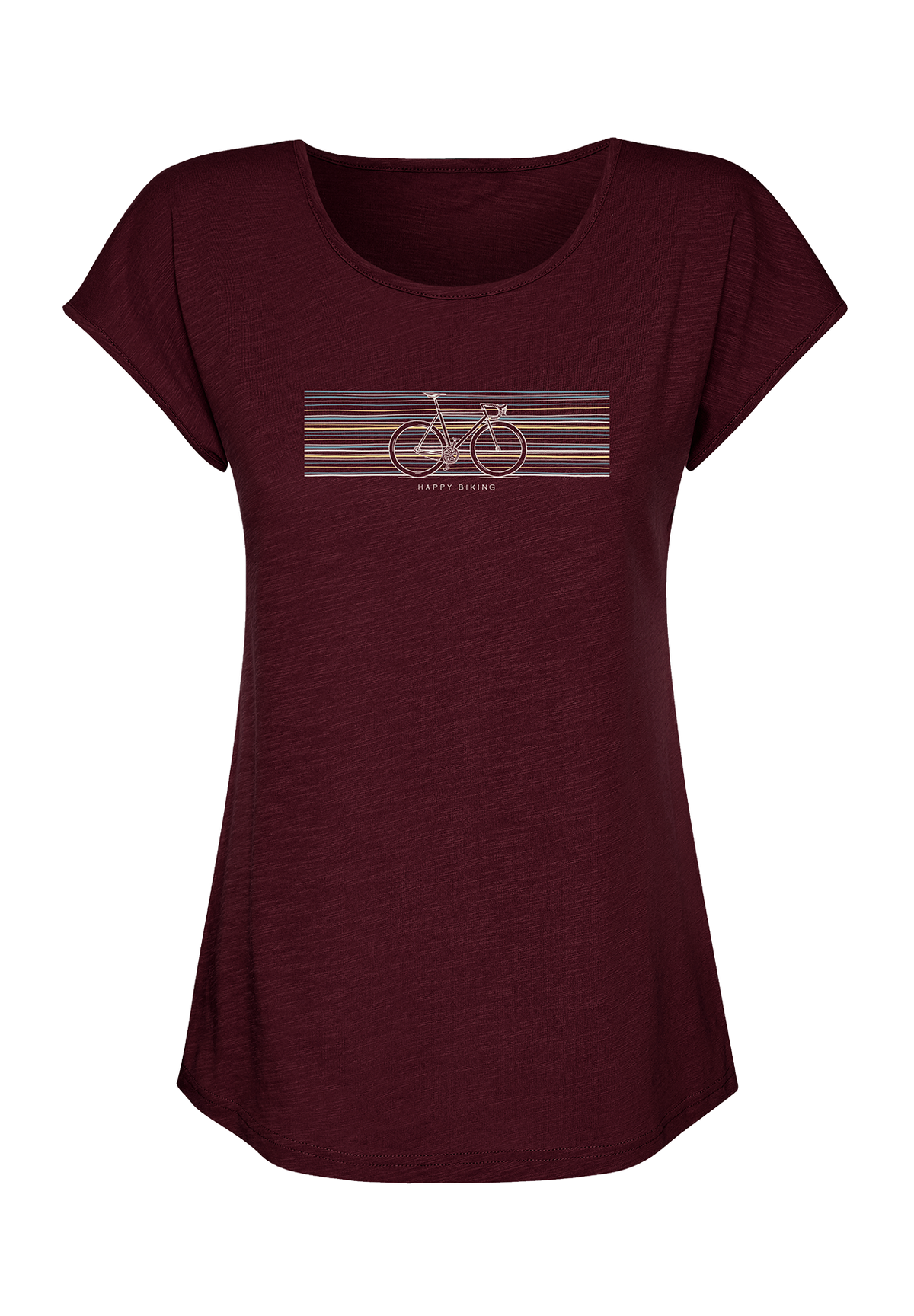 Rot:  Sportliches T-Shirt aus Bio-Baumwolle für Damen [18706]