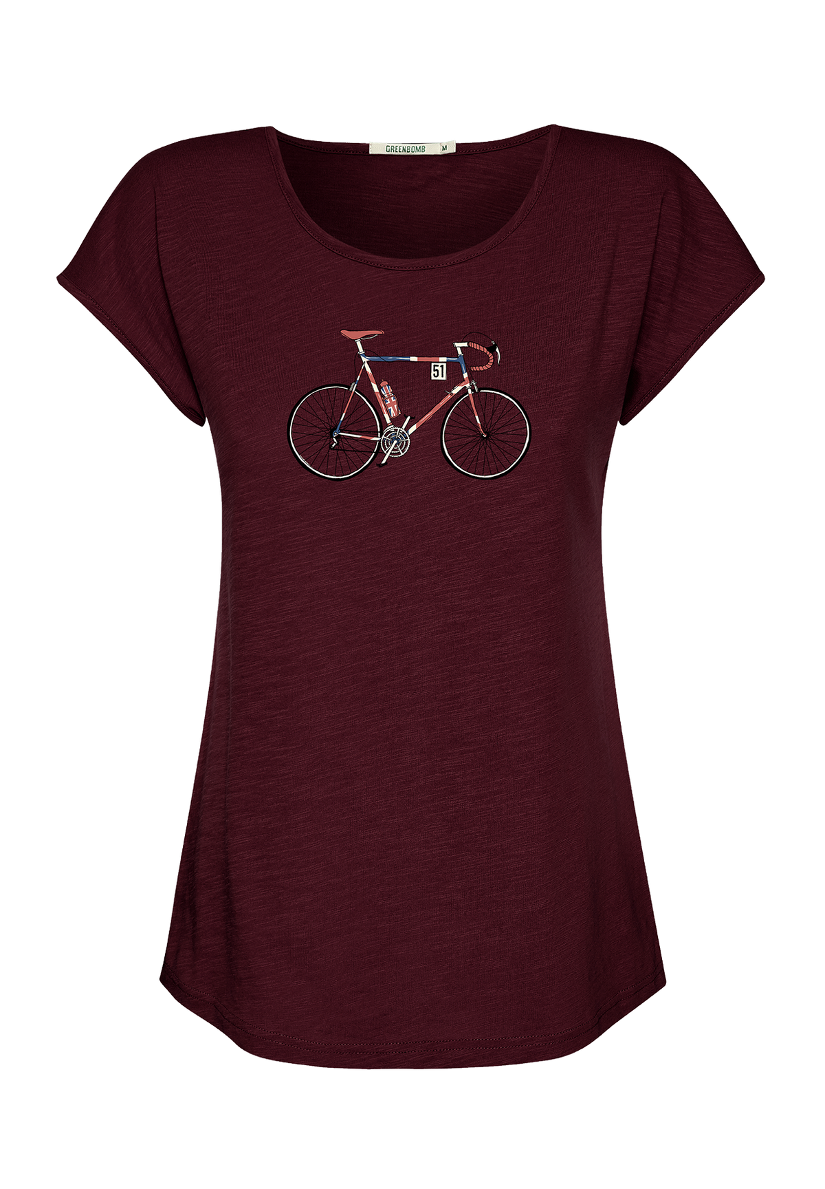 Rot:  Sportliches T-Shirt aus Bio-Baumwolle für Damen [18710]