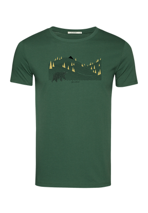 Grün:  Sportliches T-Shirt aus Bio-Baumwolle für Herren [18745]