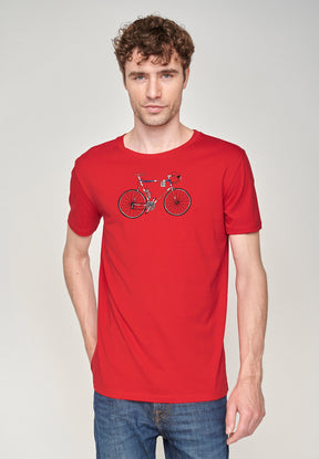 Flame Red: Sportliches T-Shirt aus Bio-Baumwolle für Herren [18785]