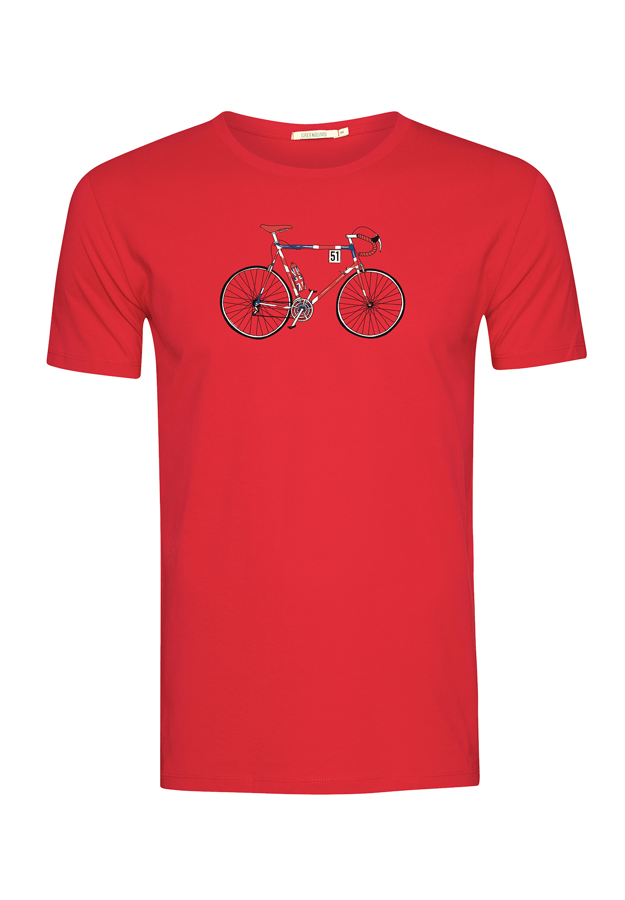 Flame Red: Sportliches T-Shirt aus Bio-Baumwolle für Herren [18786]