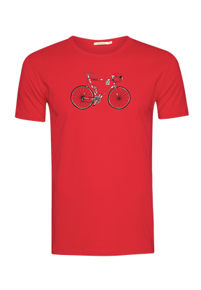 Flame Red: Sportliches T-Shirt aus Bio-Baumwolle für Herren [18786]