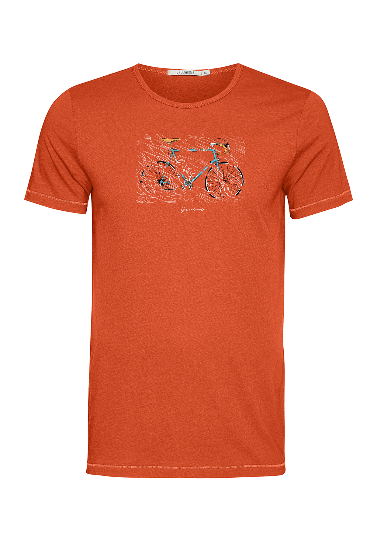 Clay Red: Lässiges T-Shirt aus Bio-Baumwolle für Herren [18808]