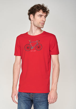 Flame Red: Sportliches T-Shirt aus Bio-Baumwolle für Herren [18819]