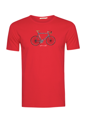 Flame Red: Sportliches T-Shirt aus Bio-Baumwolle für Herren [18820]