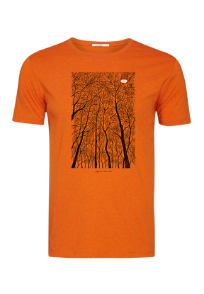 Black Heather Orange: Sportliches T-Shirt aus Bio-Baumwolle für Herren [18824]
