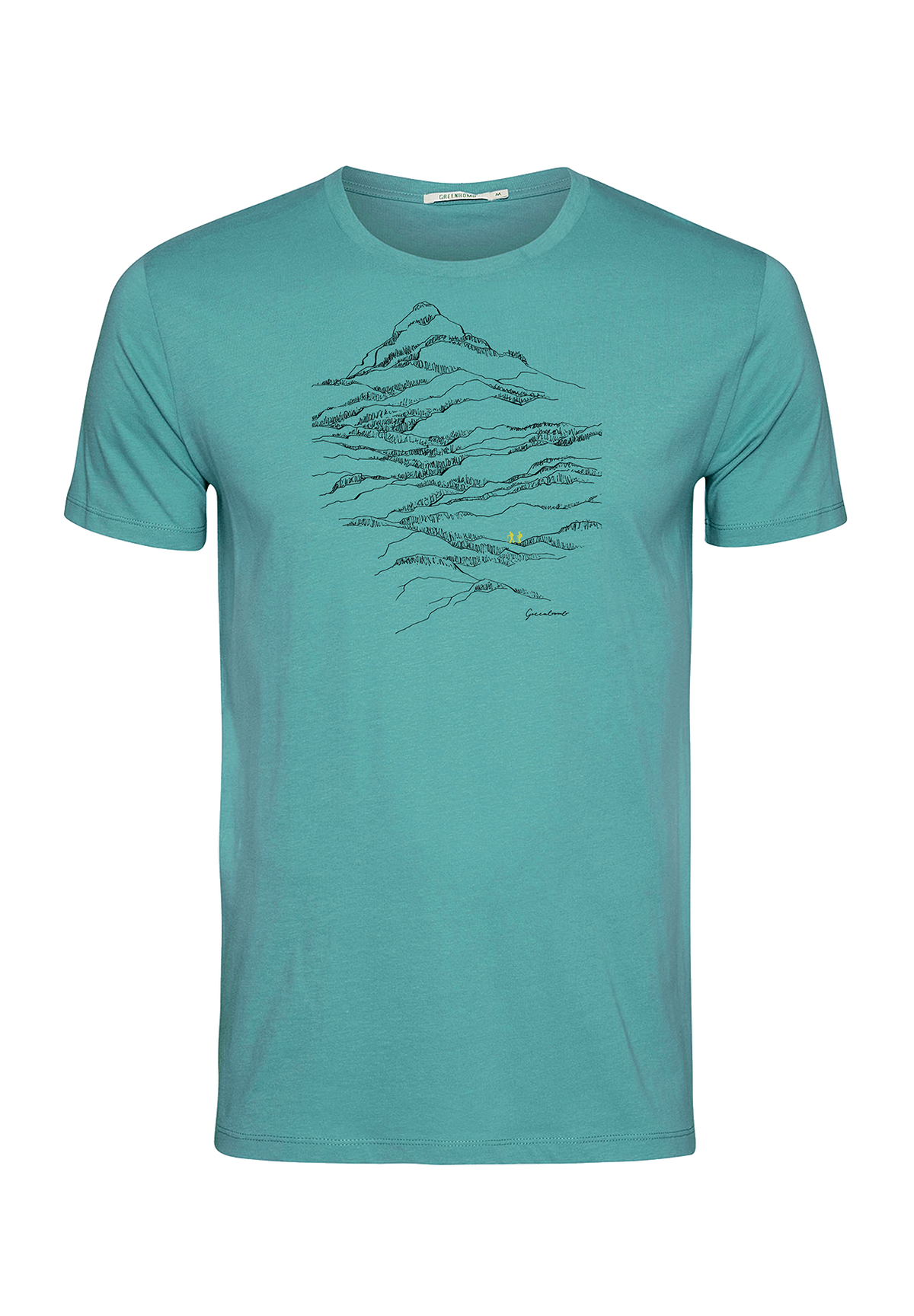 Türkis: Sportliches T-Shirt aus Bio-Baumwolle für Herren [18832]