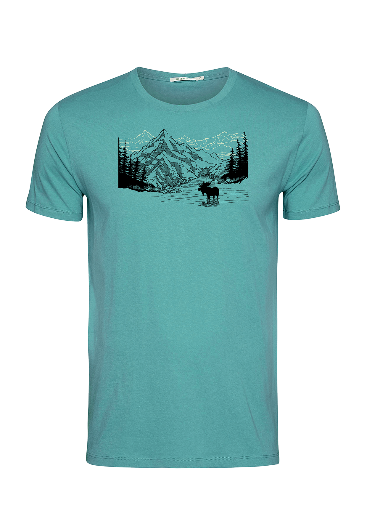 Blau:  Sportliches T-Shirt aus Bio-Baumwolle für Herren [18834]