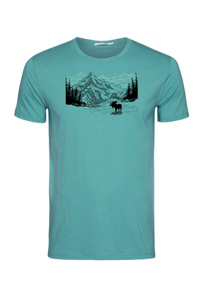 Blau:  Sportliches T-Shirt aus Bio-Baumwolle für Herren [18834]
