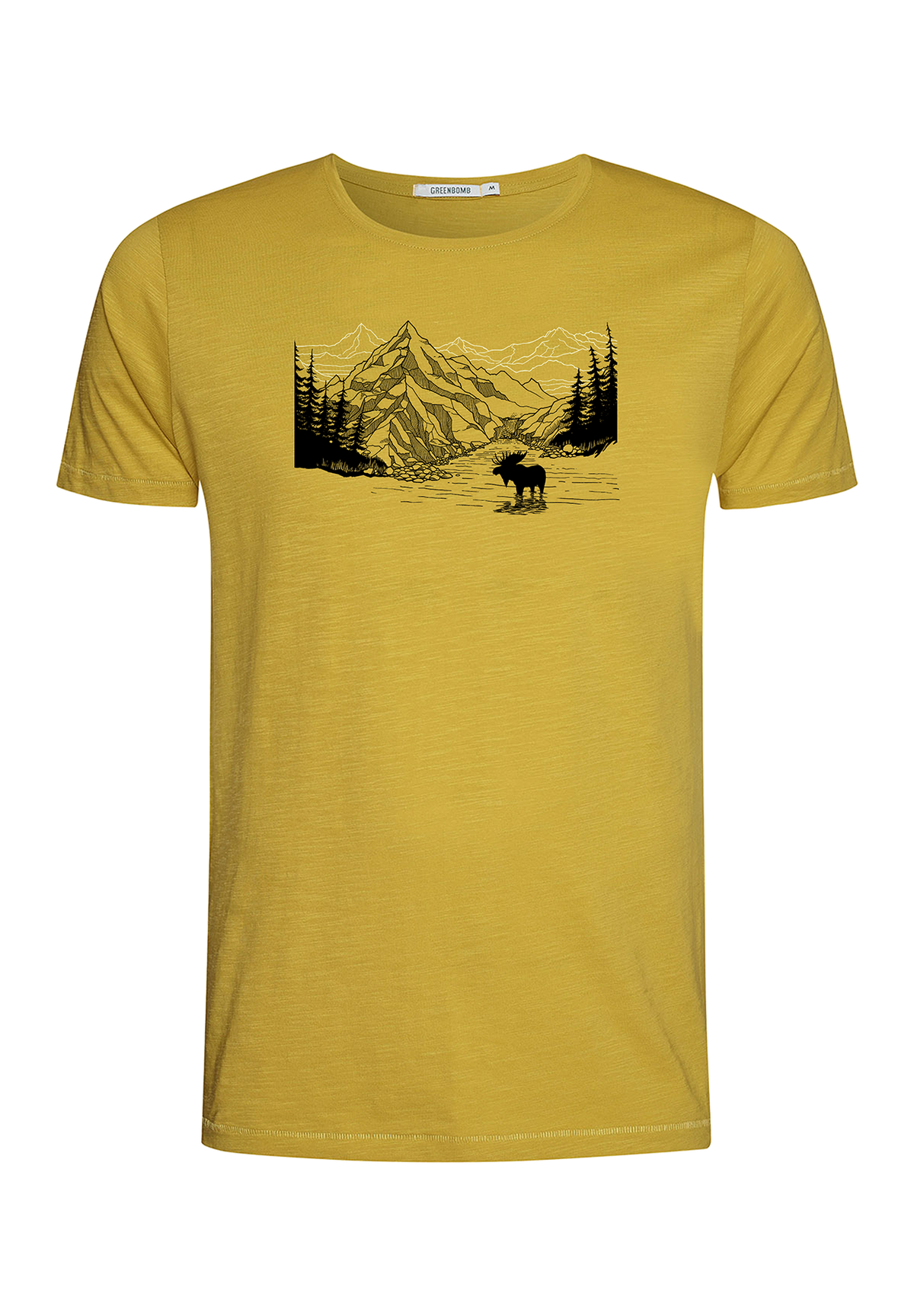 Gelb:  Lässiges T-Shirt aus Bio-Baumwolle für Herren [18838]