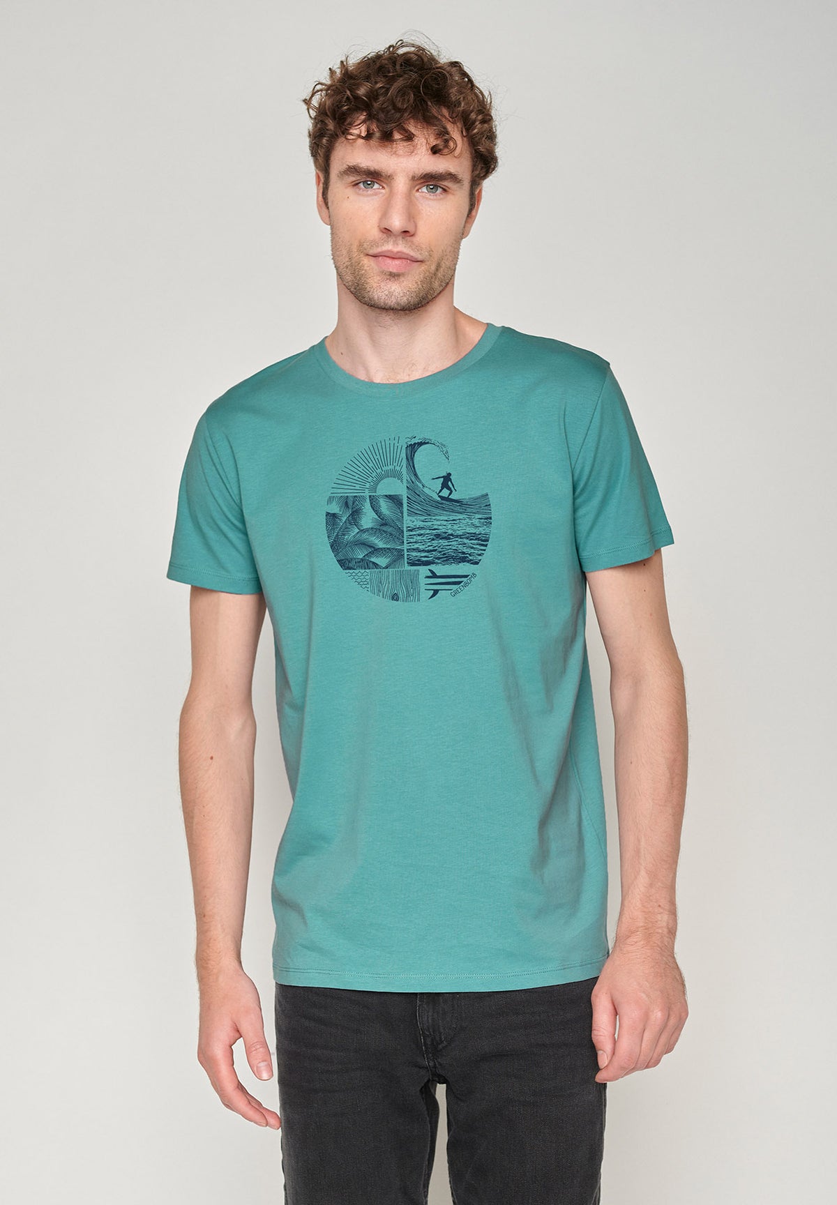 Citadel Blue: Sportliches T-Shirt aus Bio-Baumwolle für Herren [18841]
