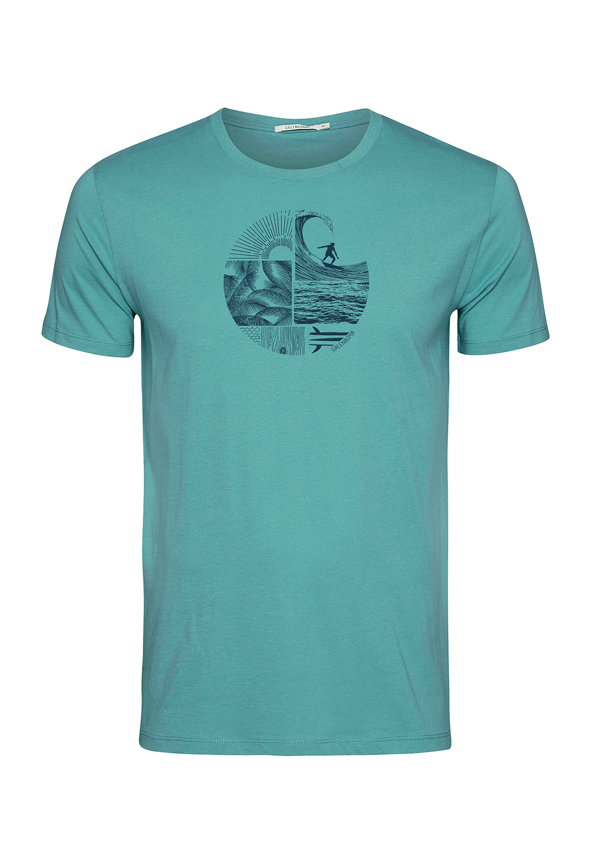 Blau:  Sportliches T-Shirt aus Bio-Baumwolle für Herren [18842]